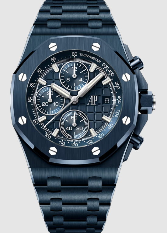 Review 26238CD.OO.1300CD.01 Audemars Piguet Royal Oak Offshore Blue Nuit Nuage 50 Ceramic replica watch